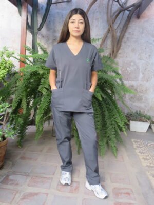 Scrub Médico Cargo – Colección Gris Grafito